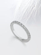 Round Cut Moissanite Half Eternity Diamond Wedding Band