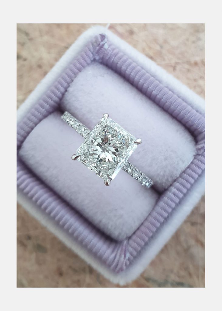 diamond moissanite ring