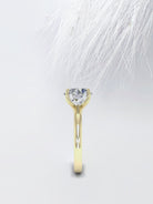 Round Cut Moissanite Cathedral Diamond Engagement Ring For Women