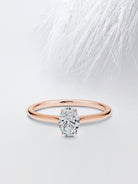 Oval Cut Moissanite Hidden Halo Diamond Engagement Ring For Her