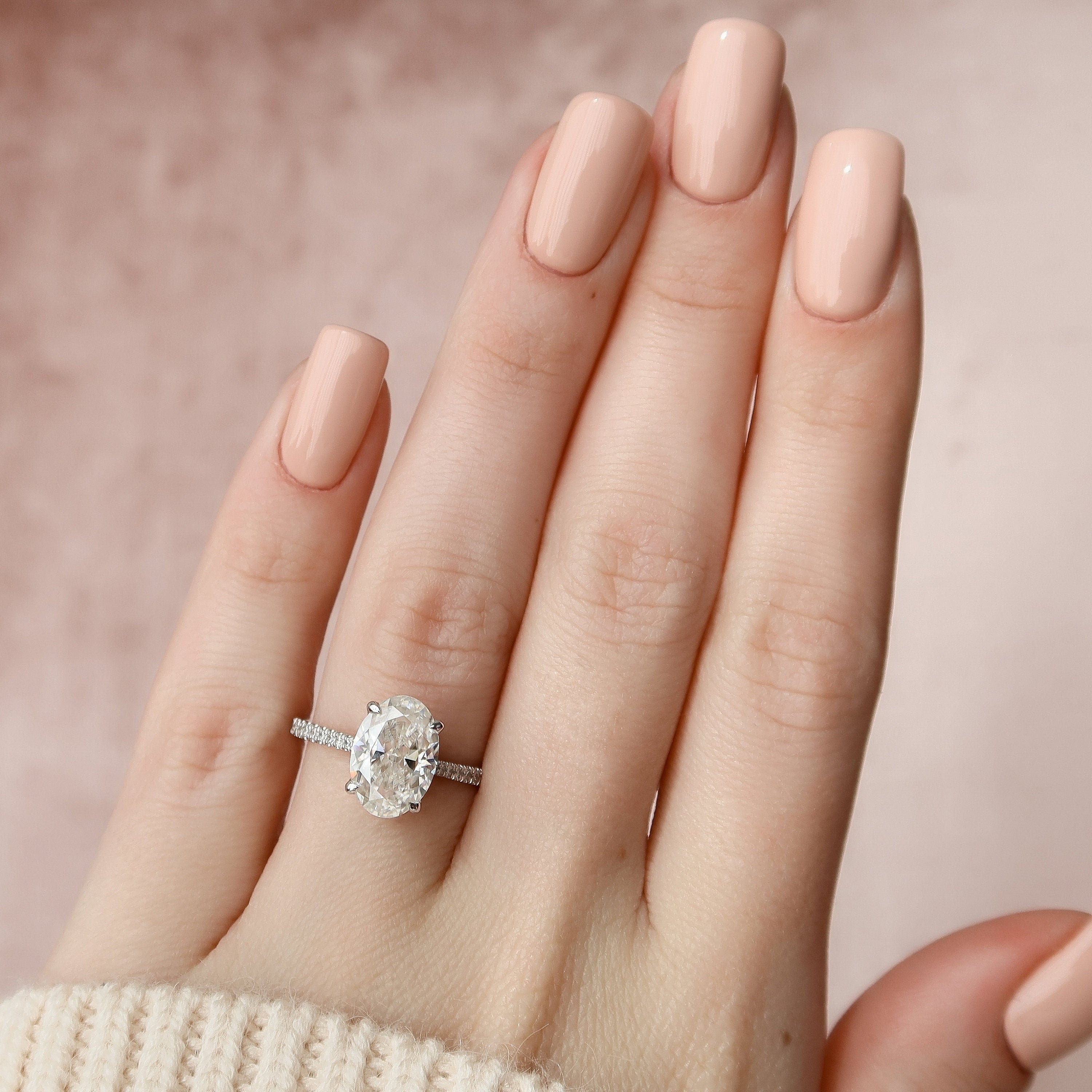 Moissanite Diamond Engagement Ring