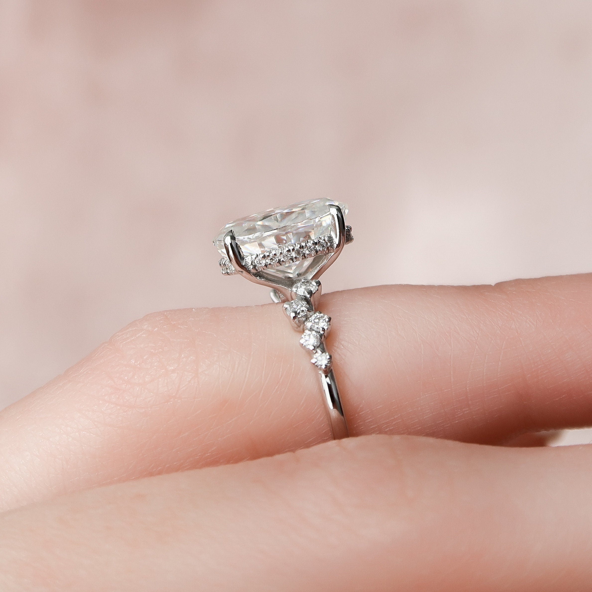 Hidden Halo Moissanite Ring