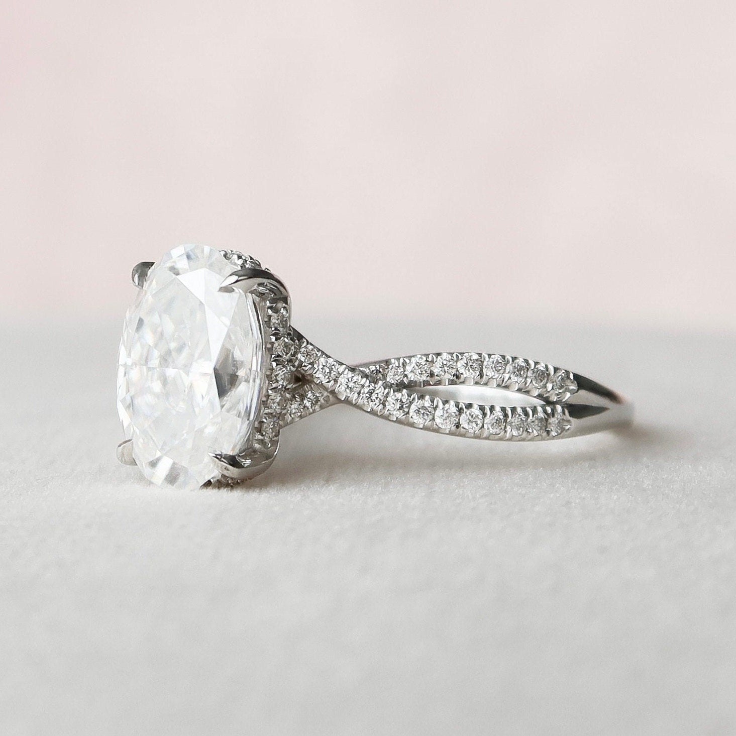 Infinity Band Moissanite Ring
