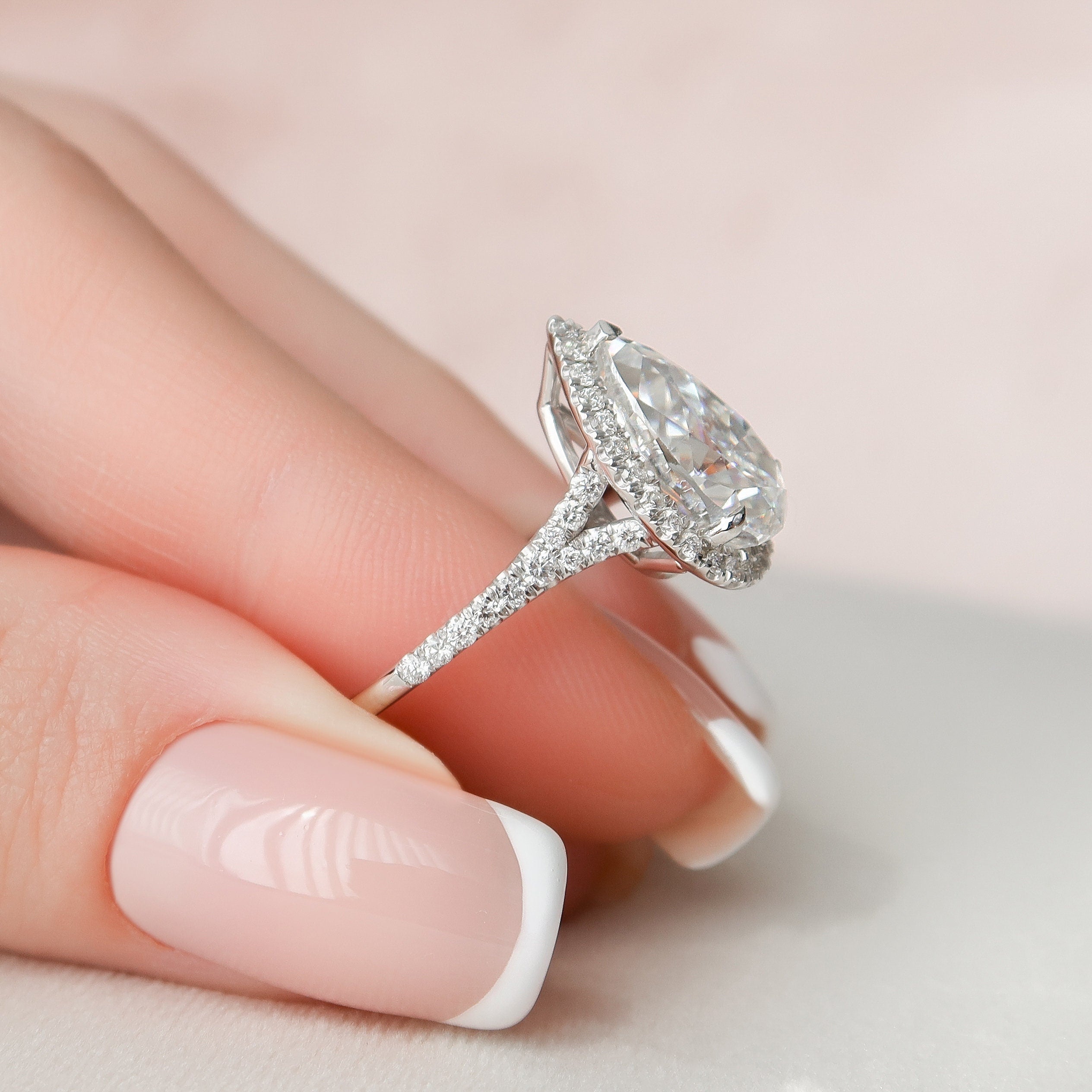 Split Shank Moissanite Ring