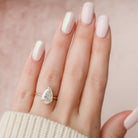 Pear Cut Moissanite Engagement Ring