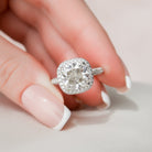 4.0CT Cushion Moissanite Ring