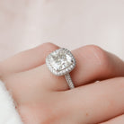 Cathedral Set Moissanite Ring