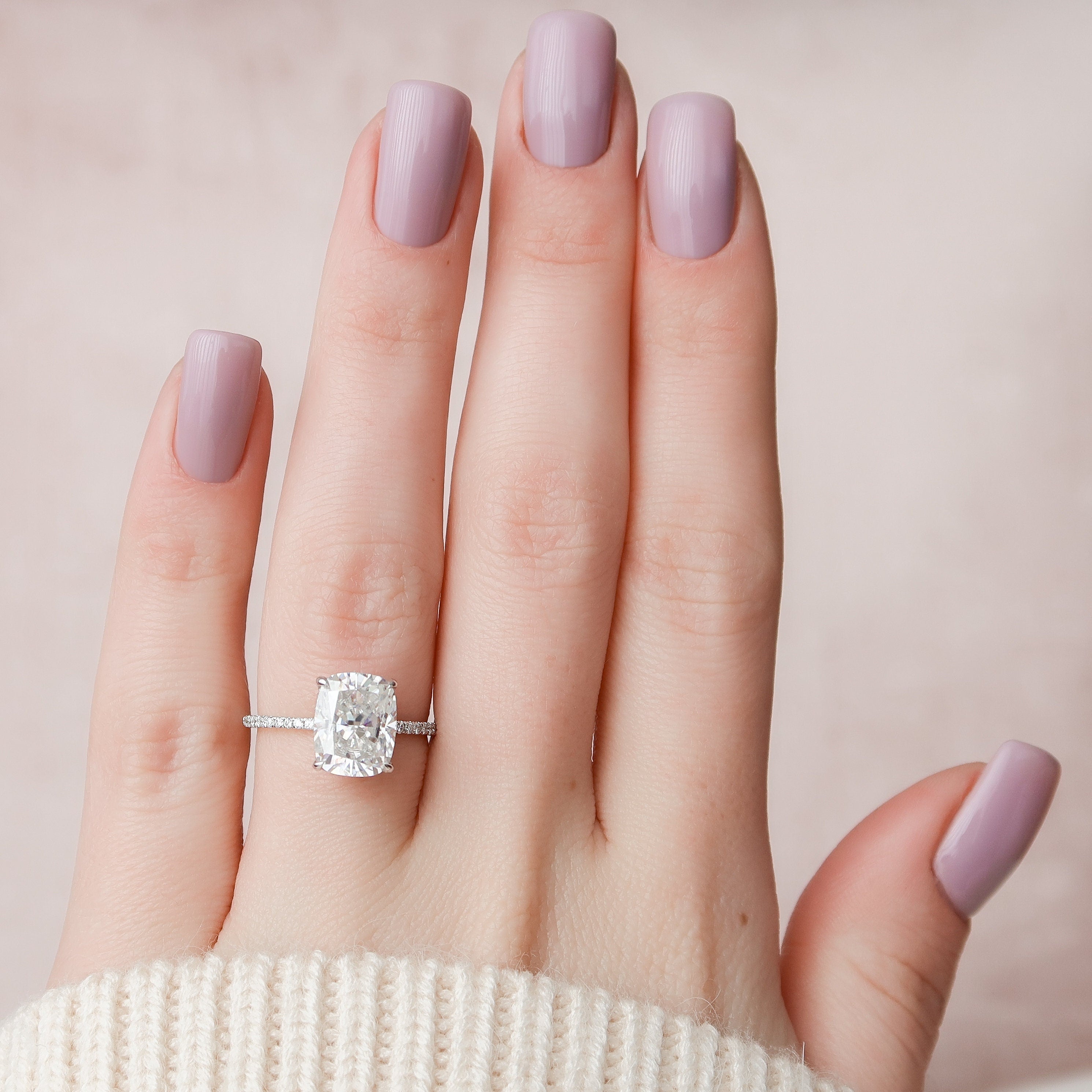 Hidden Halo Moissanite Ring