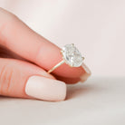 Oval Solitaire Moissanite Ring