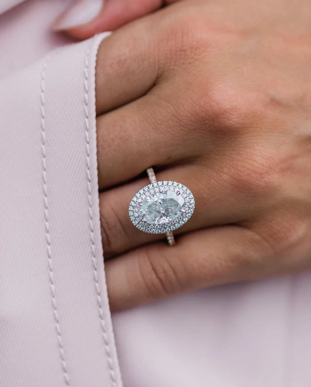 4ct Oval Moissanite Ring