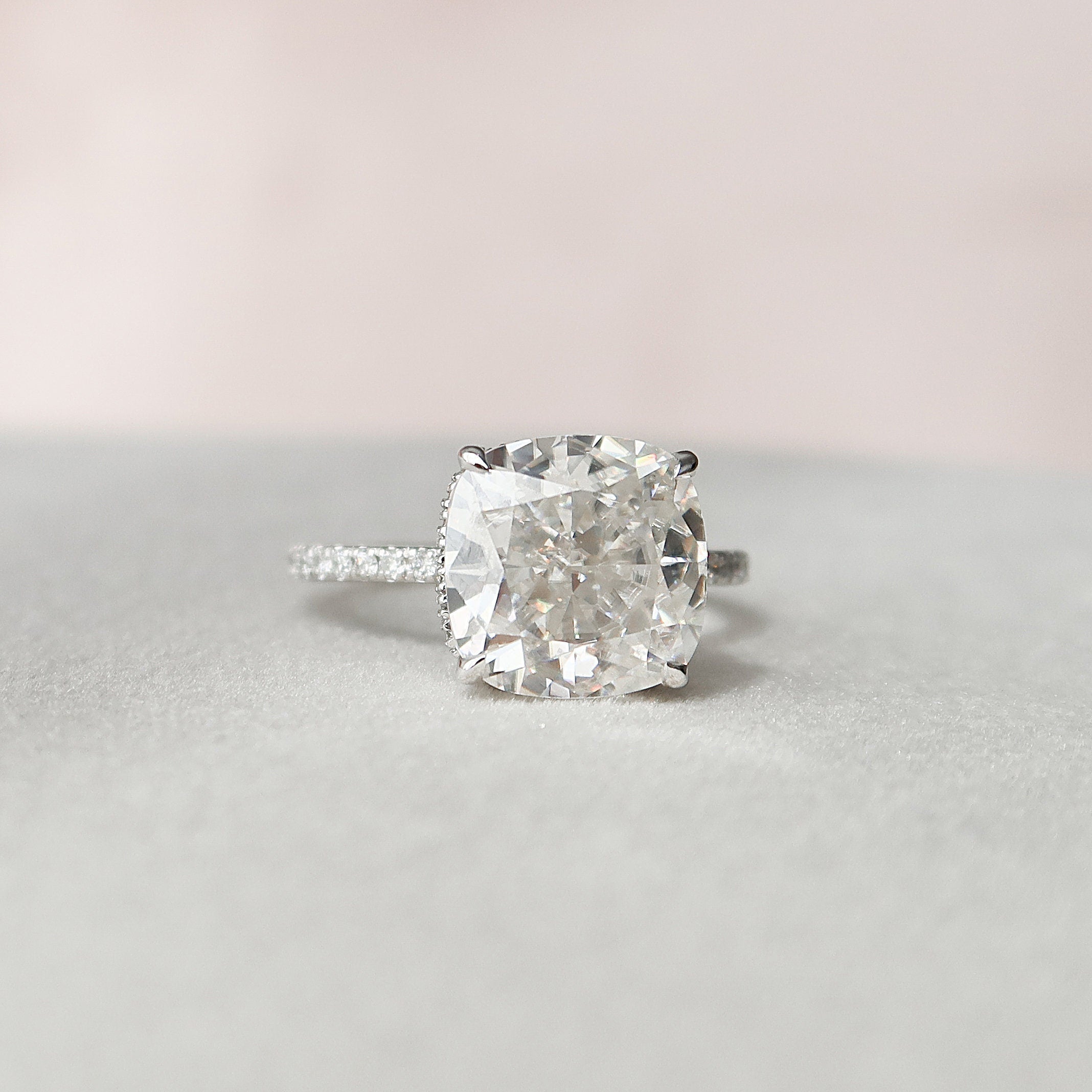 Hidden Halo Moissanite Ring