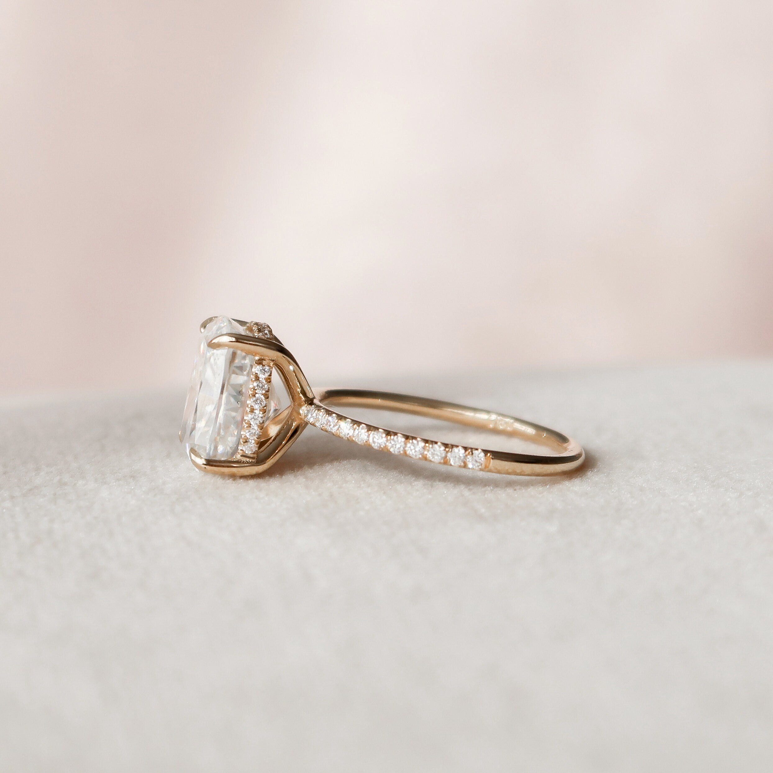 Hidden Halo Moissanite Ring