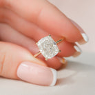 Elongated Cushion Moissanite Ring