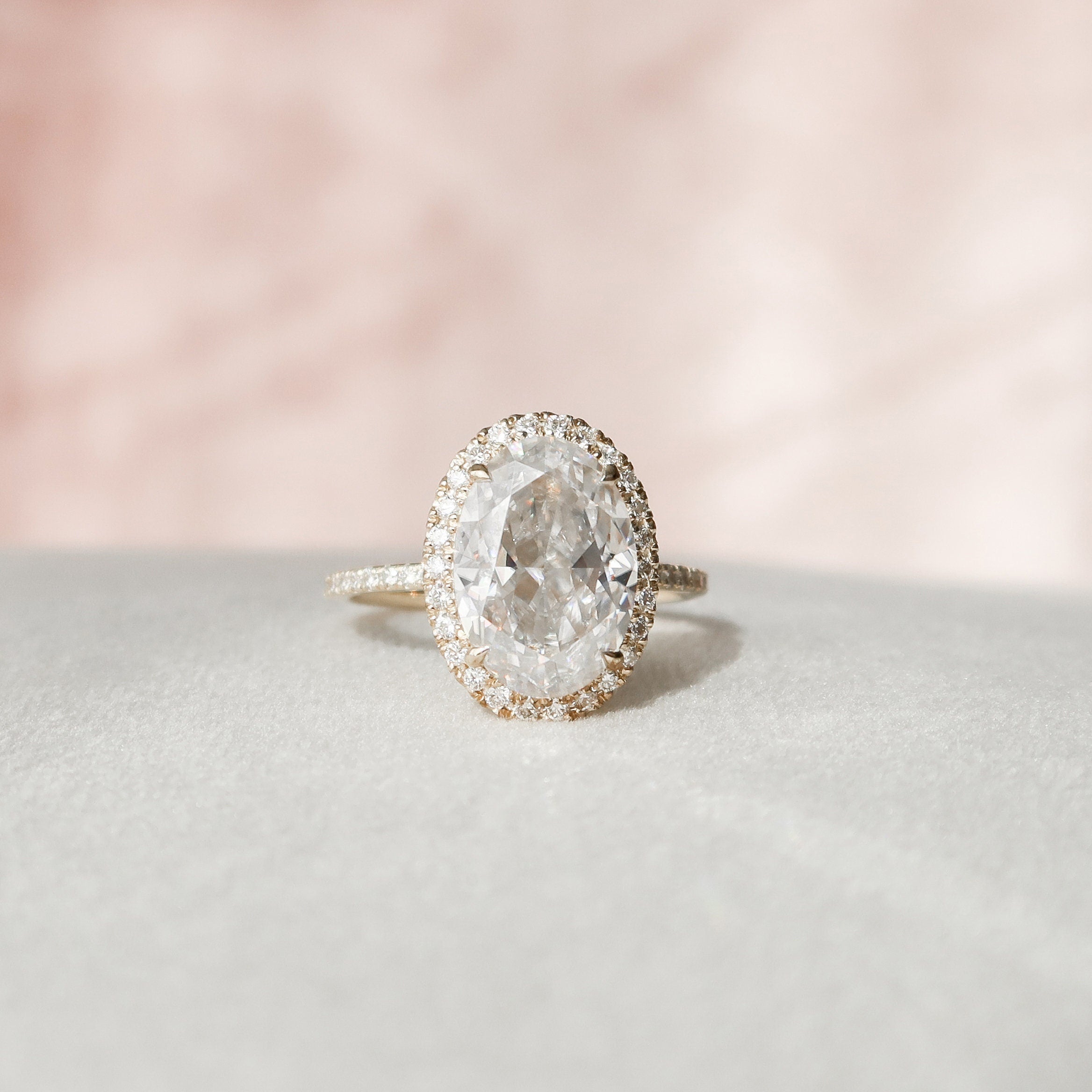 Halo Moissanite Ring