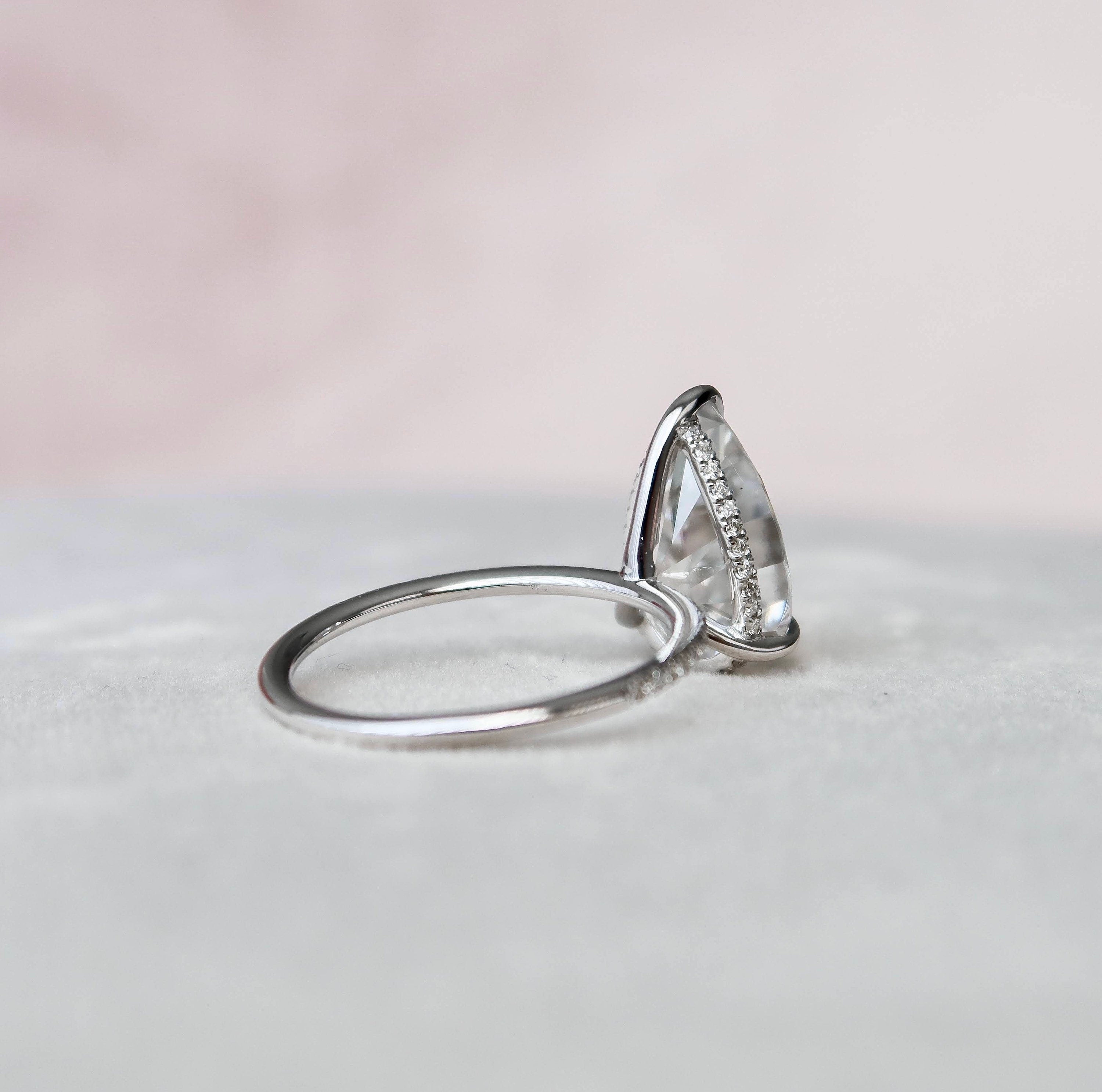 Hidden Halo Moissanite Ring