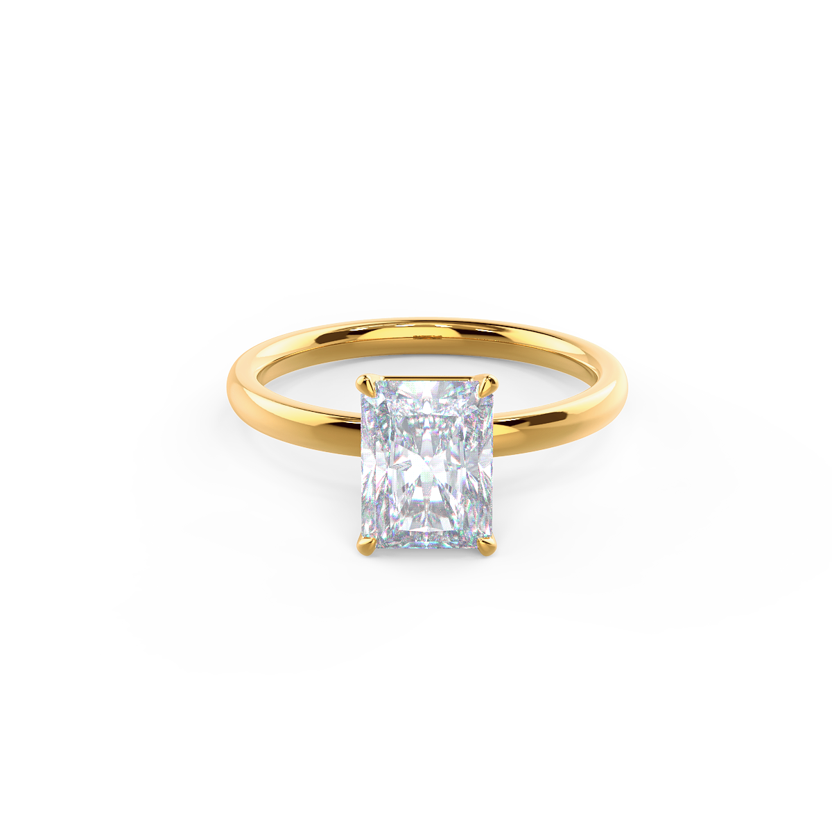 Moissanite radiant cut eternity ring NY