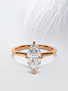 Marquise Cut Moissanite Solitaire Diamond Engagement Ring For Women