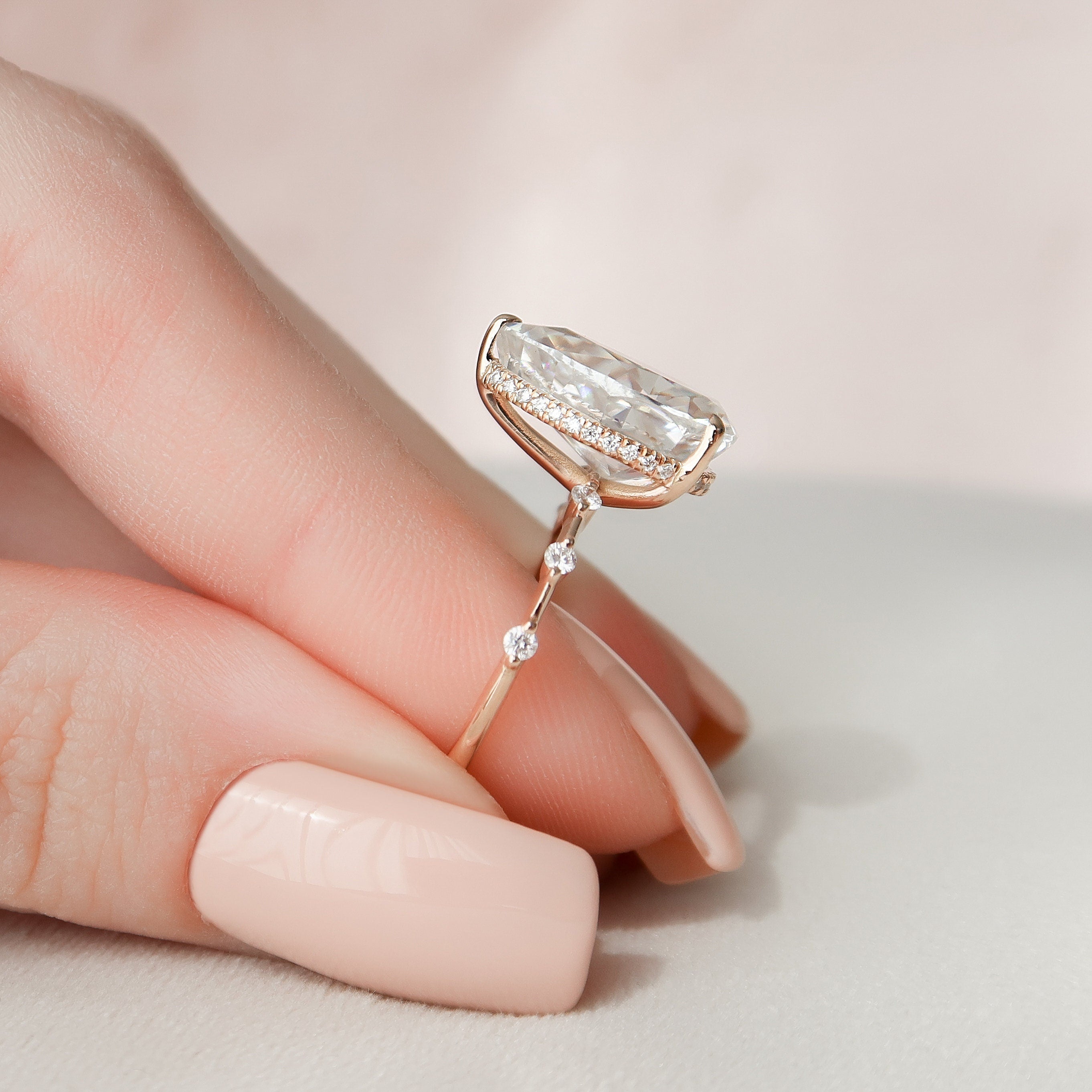 Petite Pave Engagement Ring