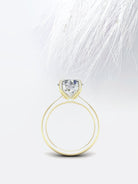 Round Cut Moissanite Cathedral Diamond Engagement Ring For Women