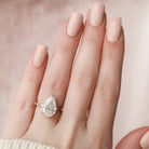 Pear Cut Moissanite Engagement Ring