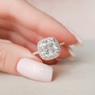 5.0CT Cushion Moissanite Ring