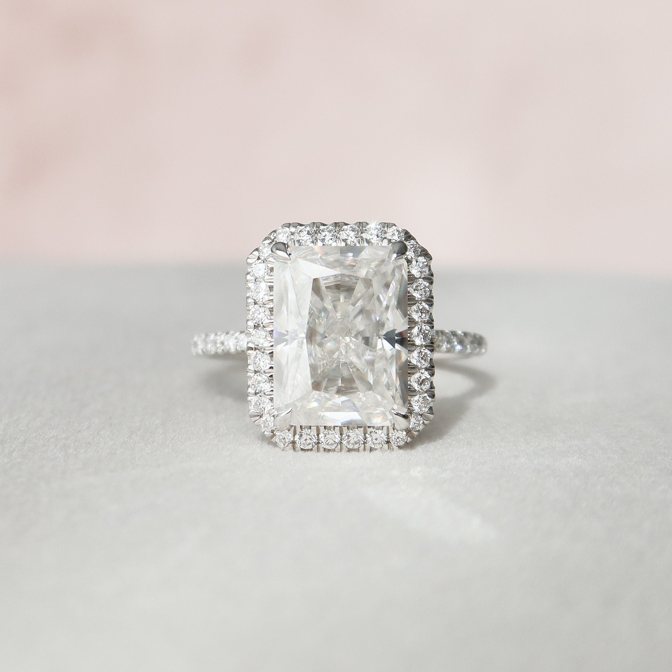 Halo Moissanite Ring