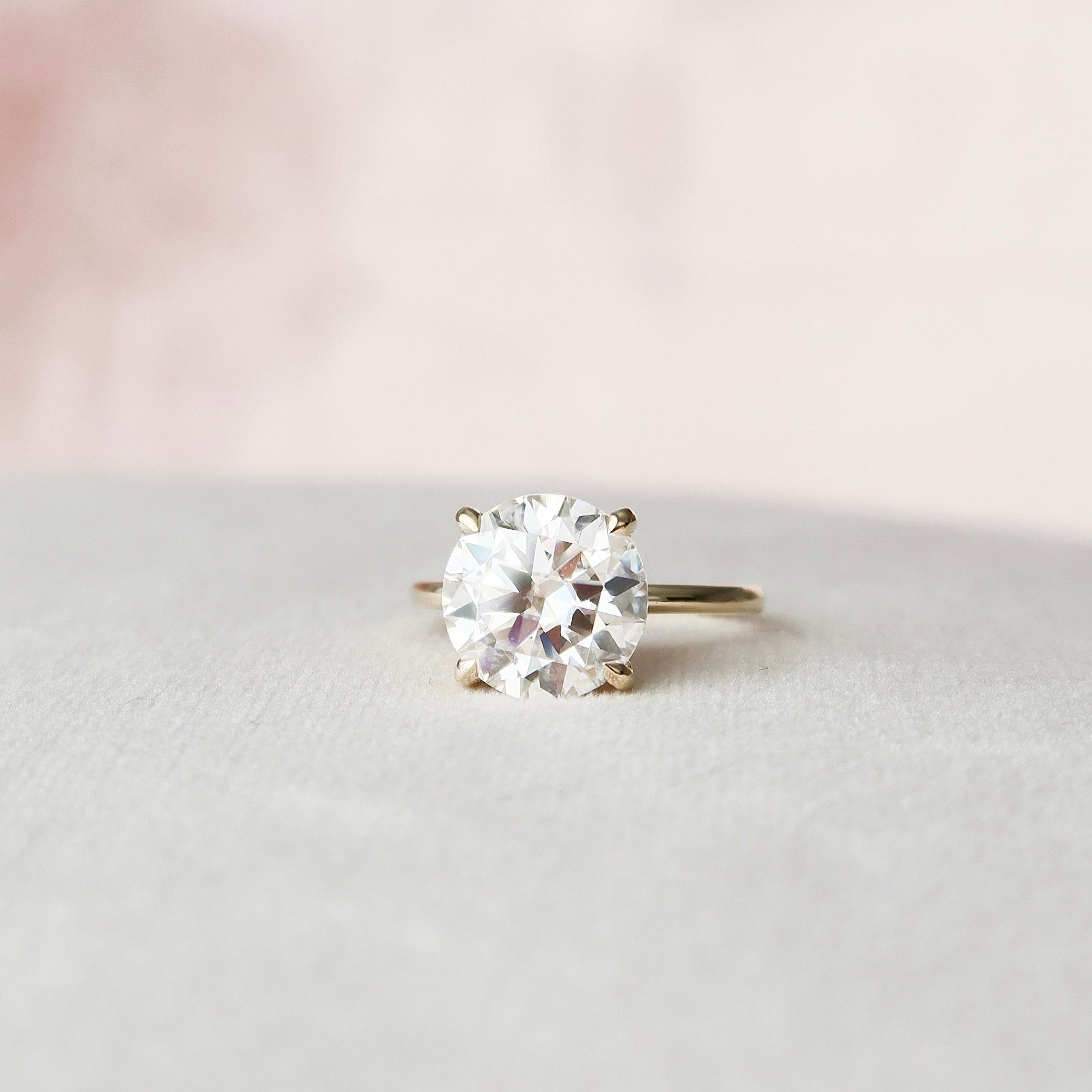 Round Solitaire Moissanite Ring