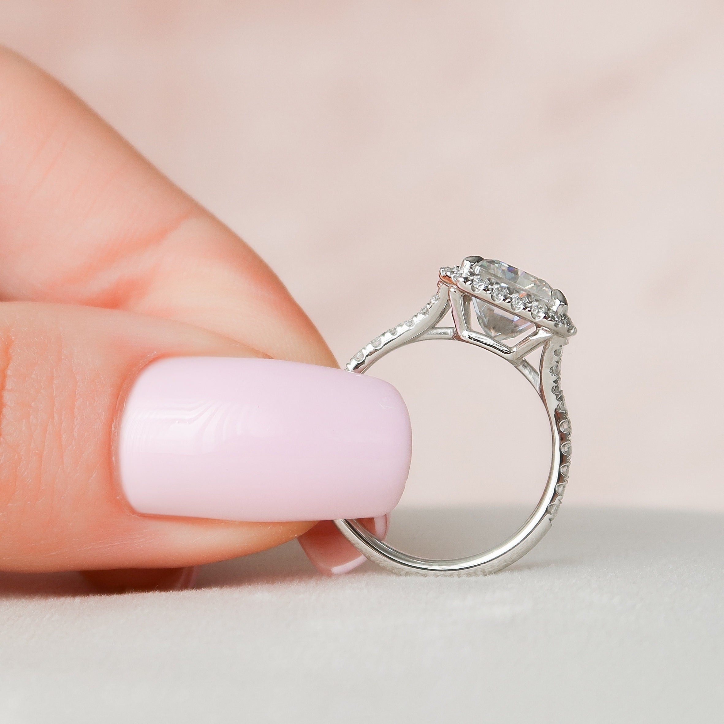 Radiant Moissanite Ring