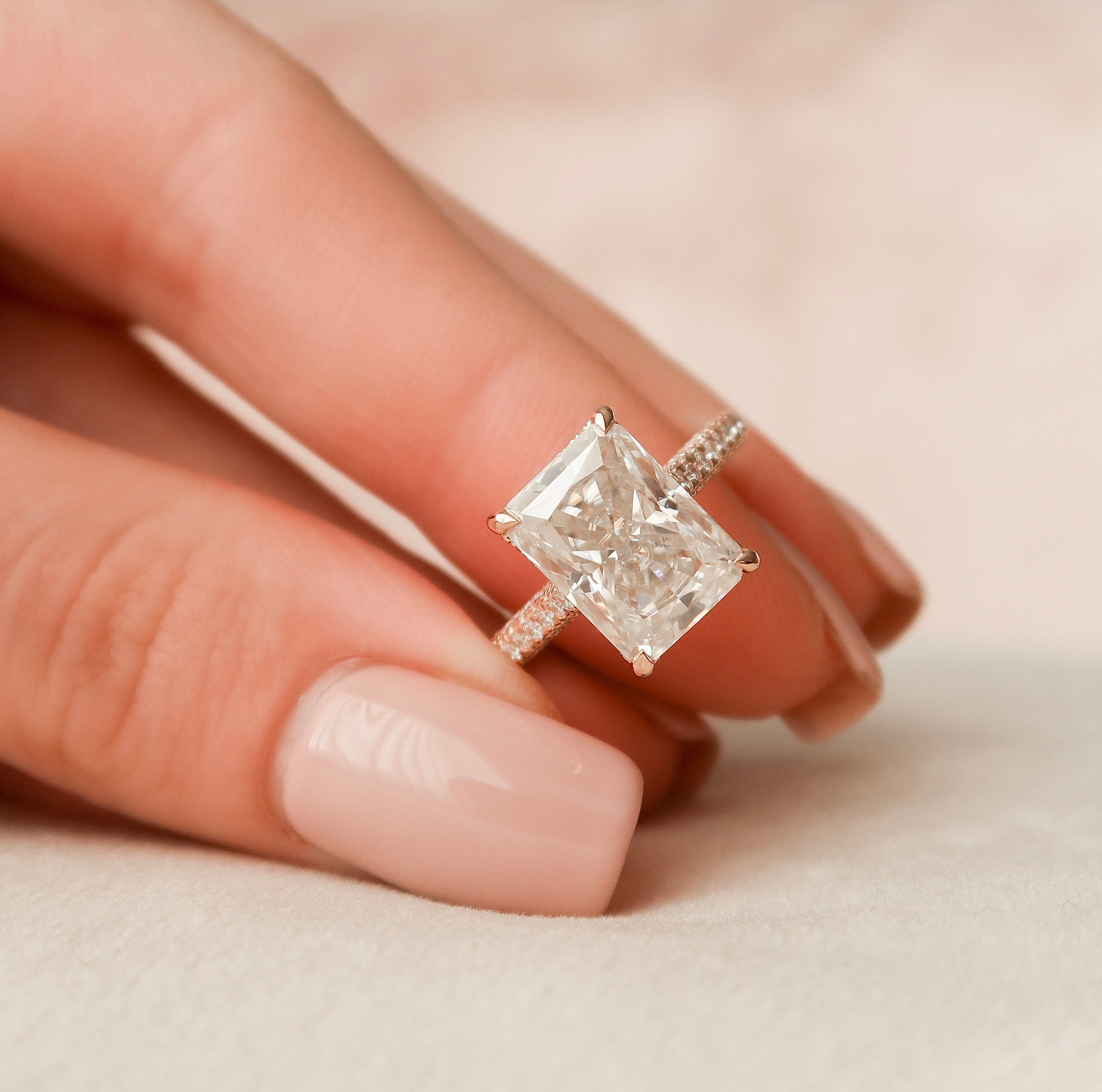 5.50ct Radiant Moissanite Ring