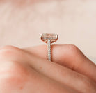 Three Sided Pave Engagement Ring