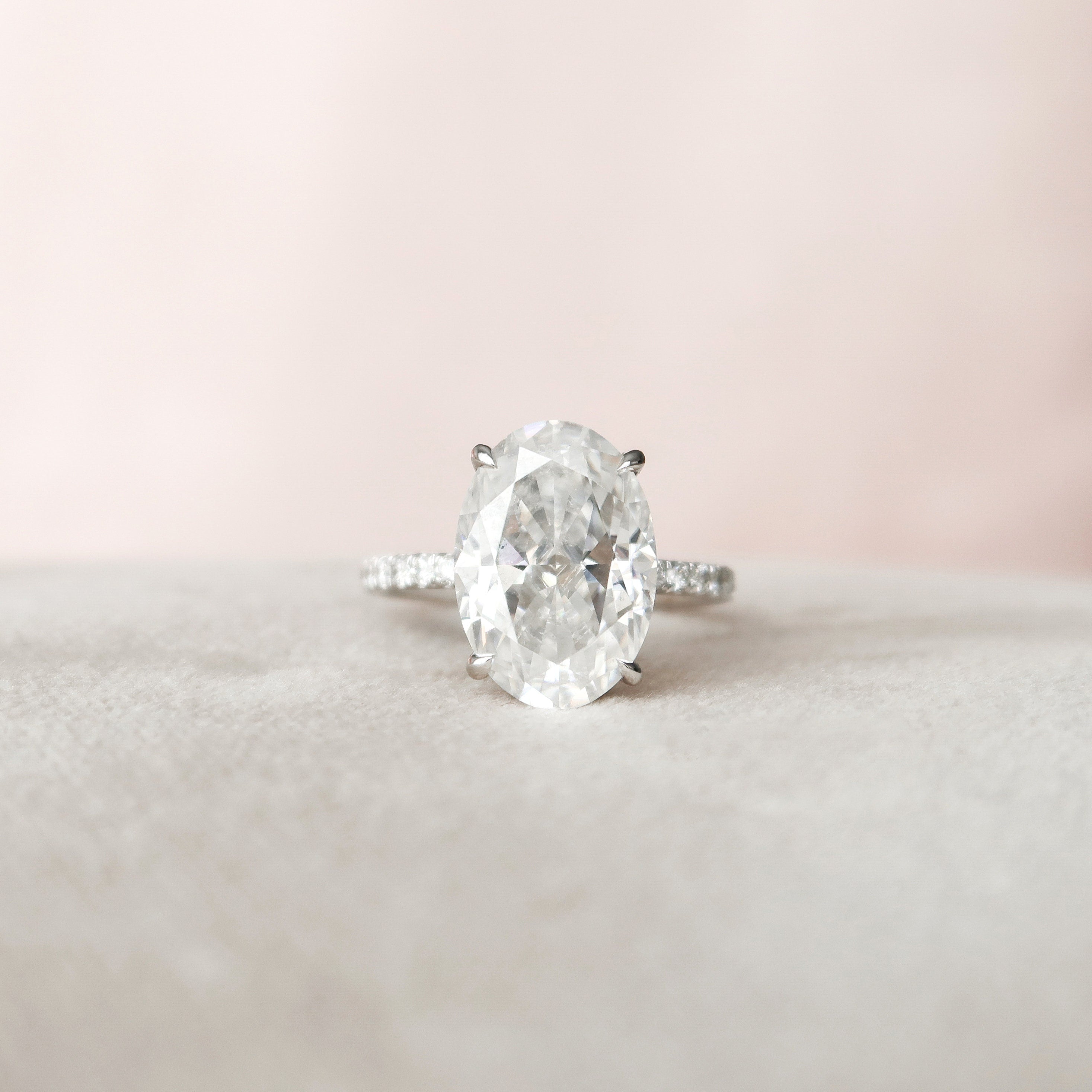 Large Carat Moissanite Ring