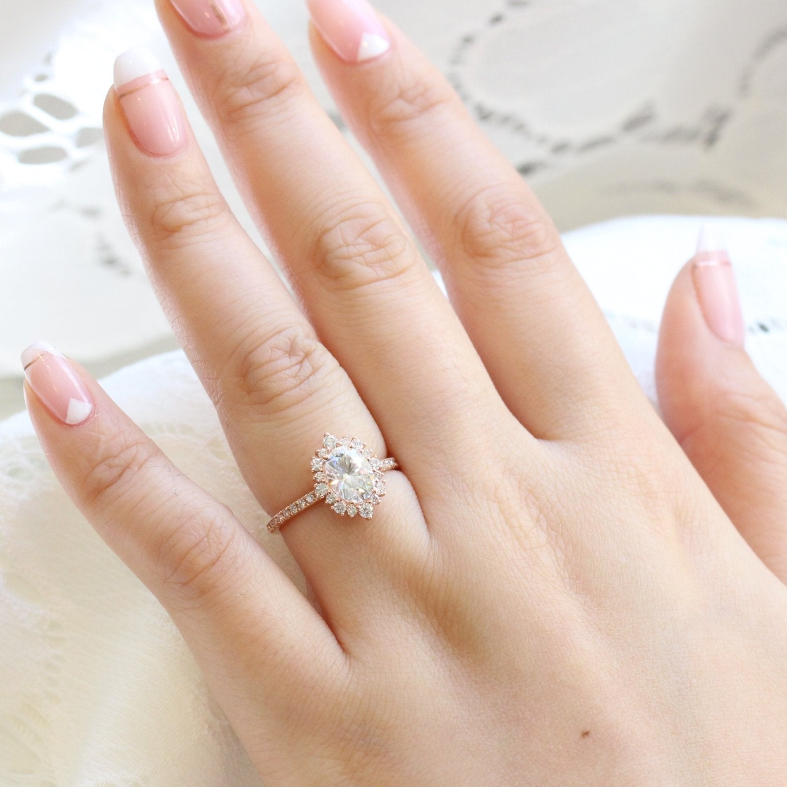 Moissanite wedding jewelry for formal wedding