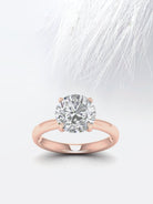 Round Cut Moissanite Cathedral Diamond Engagement Ring For Women
