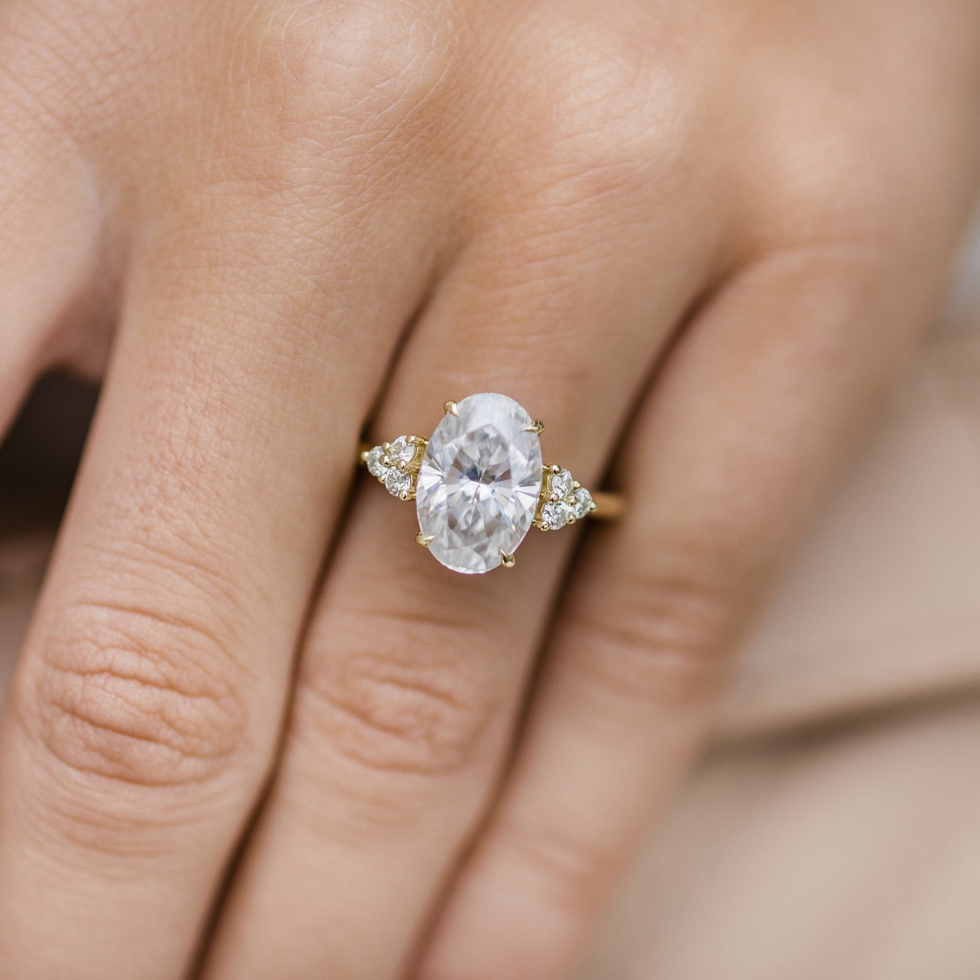Celestial moissanite engagement rings