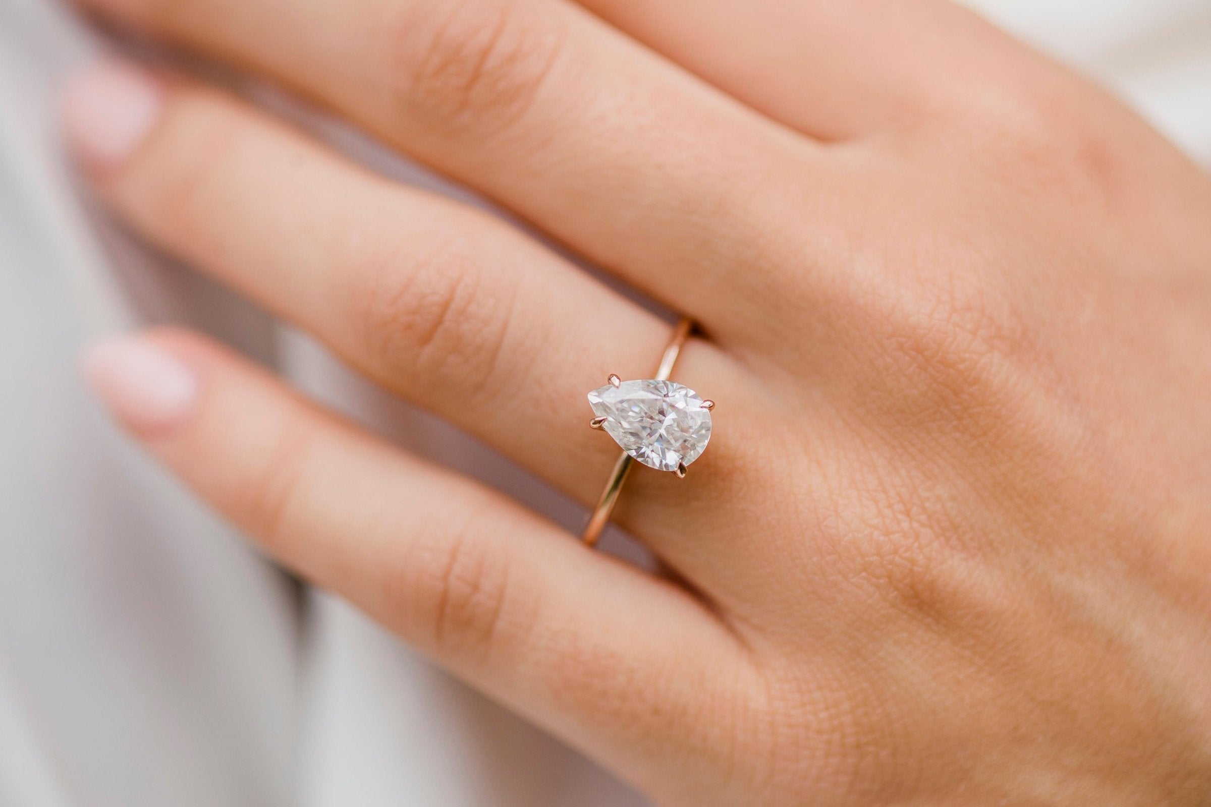 Chunky moissanite rings