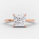 2.0ct Princess Cut Moissanite Diamond Solitaire Engagement Ring For Women