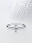 Oval Cut Moissanite Hidden Halo Diamond Engagement Ring For Her