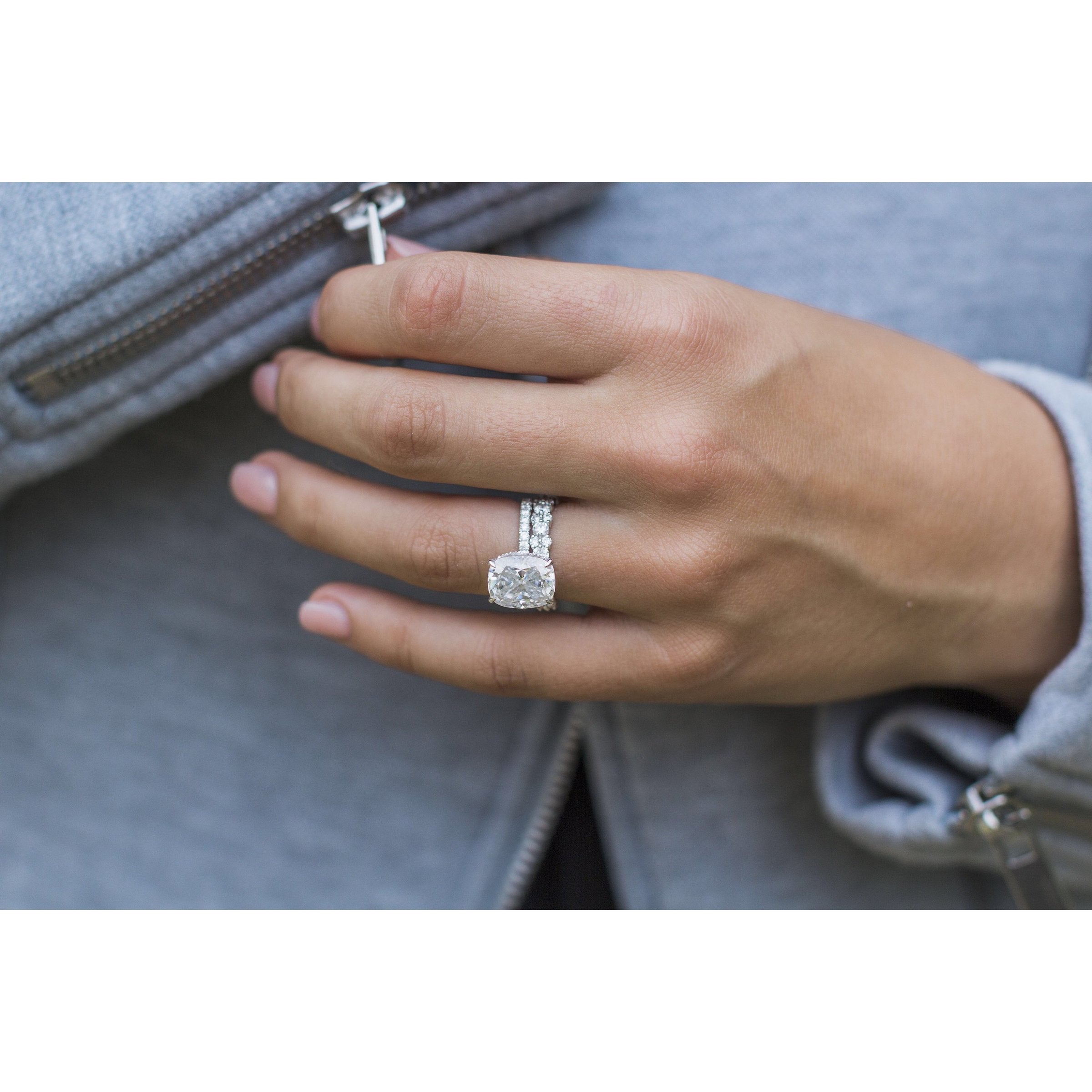 5 Carat Moissanite Engagement Ring
