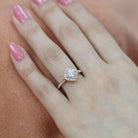 1.0CT Cushion Vintage Halo Moissanite Diamond Channel Set Engagement Ring For Her