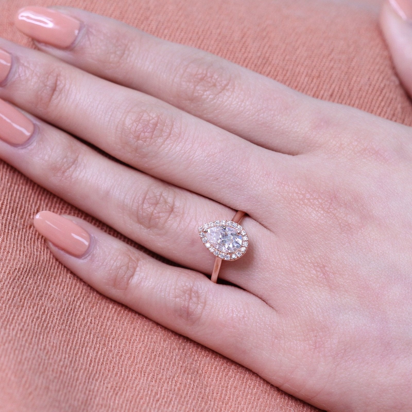 Moissanite wedding jewelry for spring wedding
