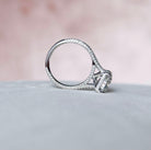 Cathedral Set Moissanite Ring
