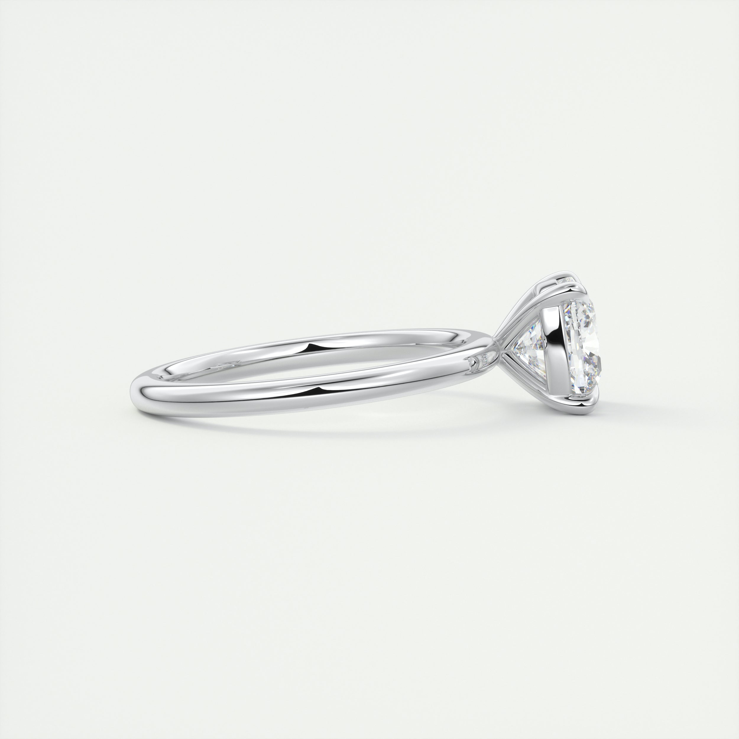 2CT Cushion Cut Moissanite Solitaire Prong Engagement Ring