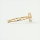 2CT Oval Three Stone Moissanite Diamond Engagement Ring With Solitaire Setting