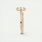 2CT Oval Three Stone Moissanite Diamond Engagement Ring With Solitaire Setting