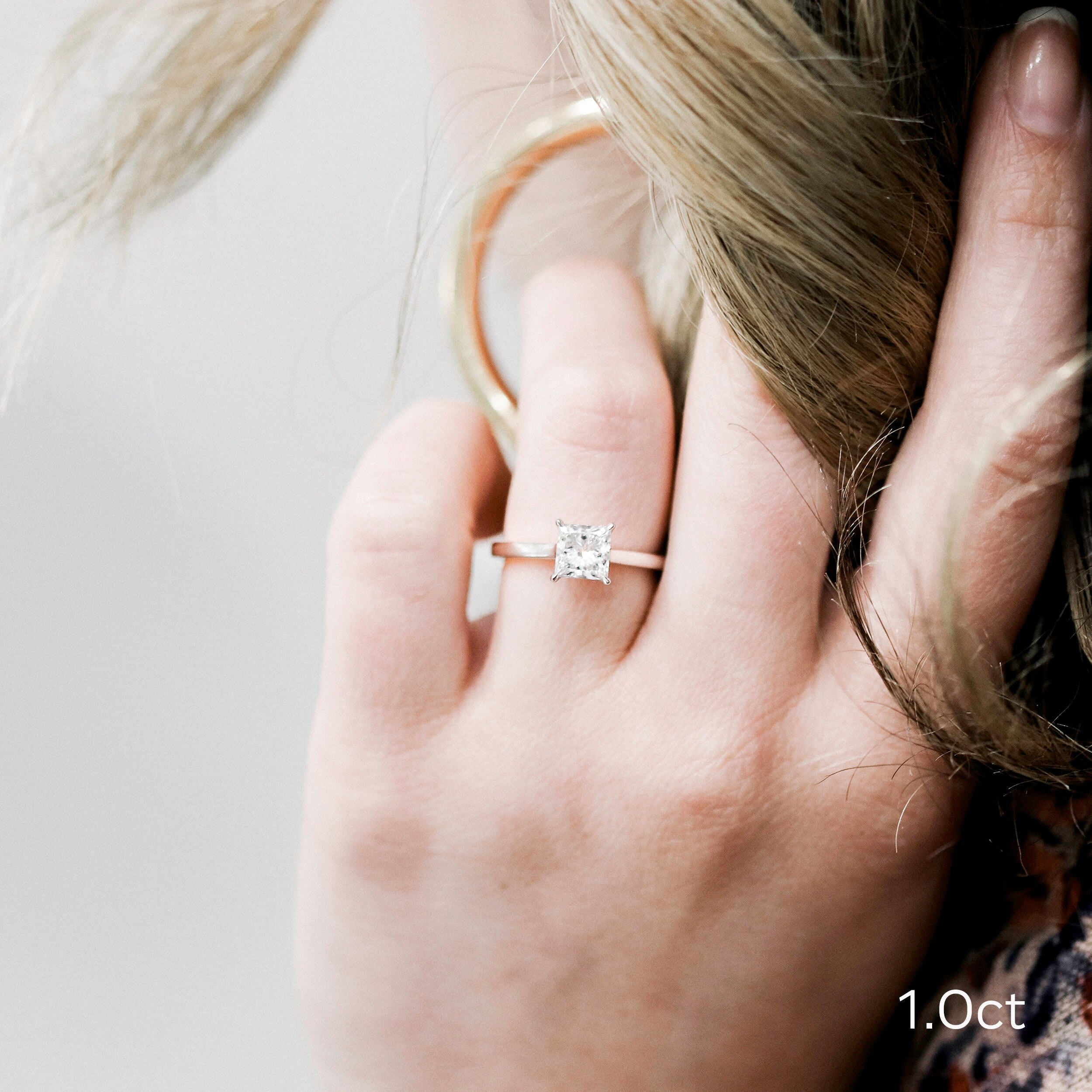 Moissanite diamond solitaire drop pendant necklace discounts online