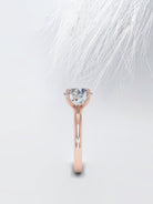 Round Cut Moissanite Cathedral Diamond Engagement Ring For Women