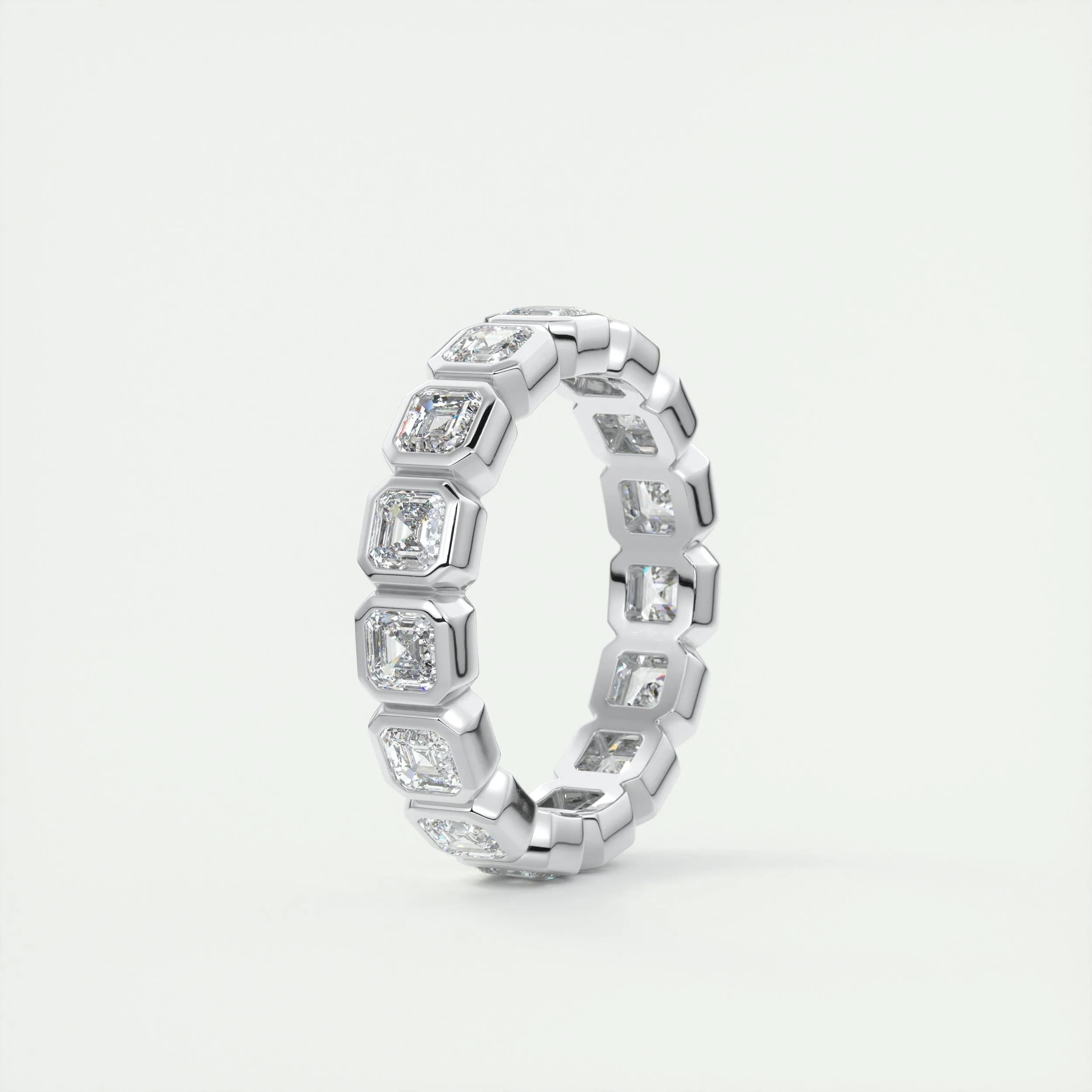 asscher-cut-full-bezel-moissanite-bridal-wedding-band