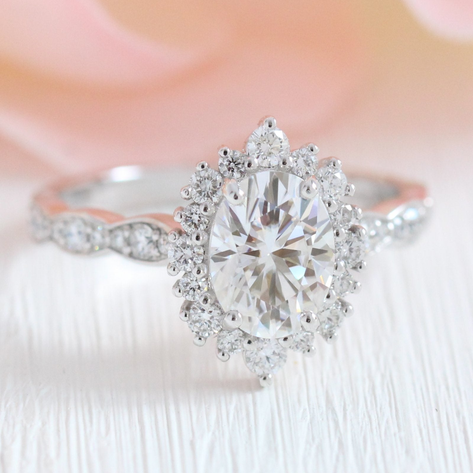 Moissanite wedding jewelry for elegant wedding