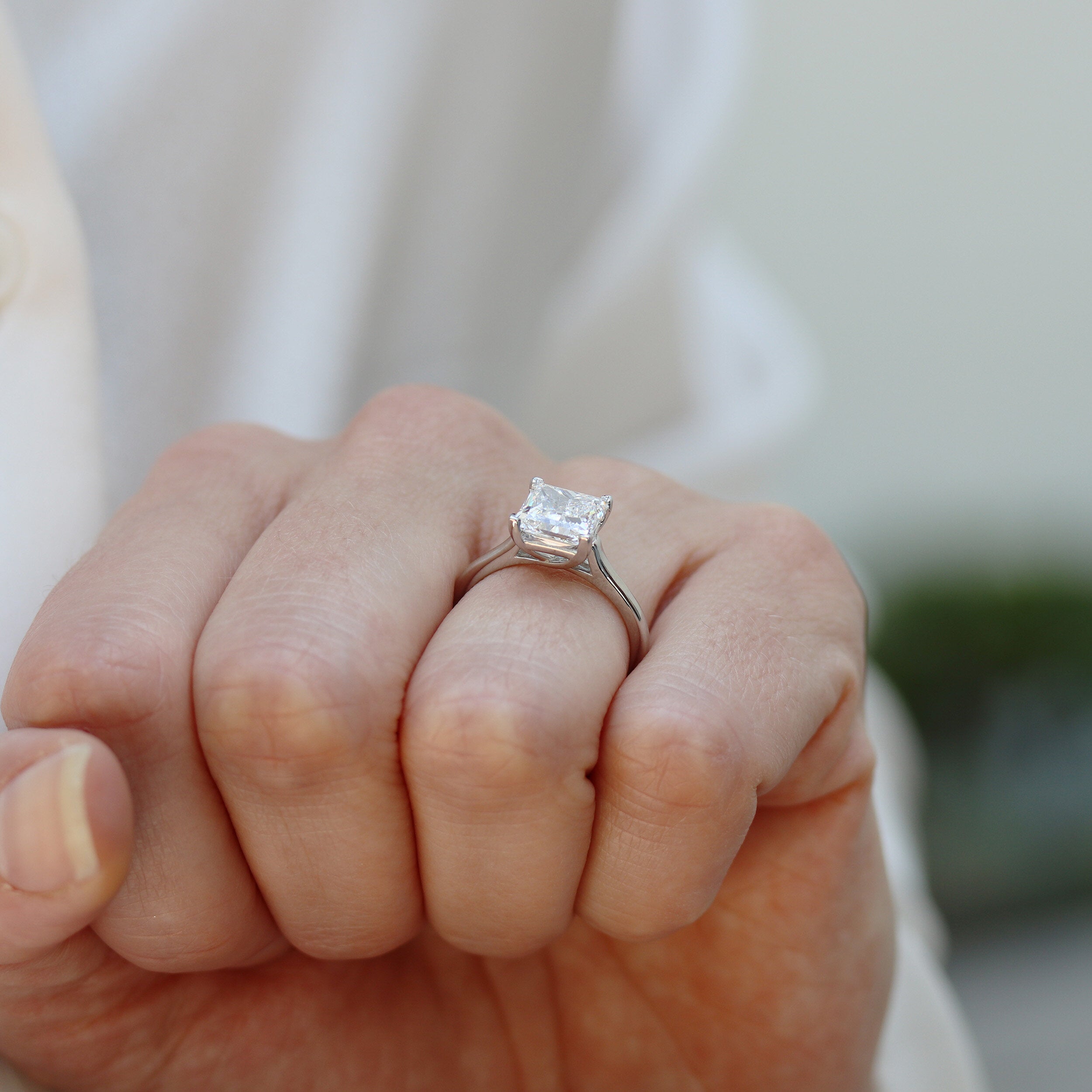 Moissanite diamond solitaire chain bracelet discounts online
