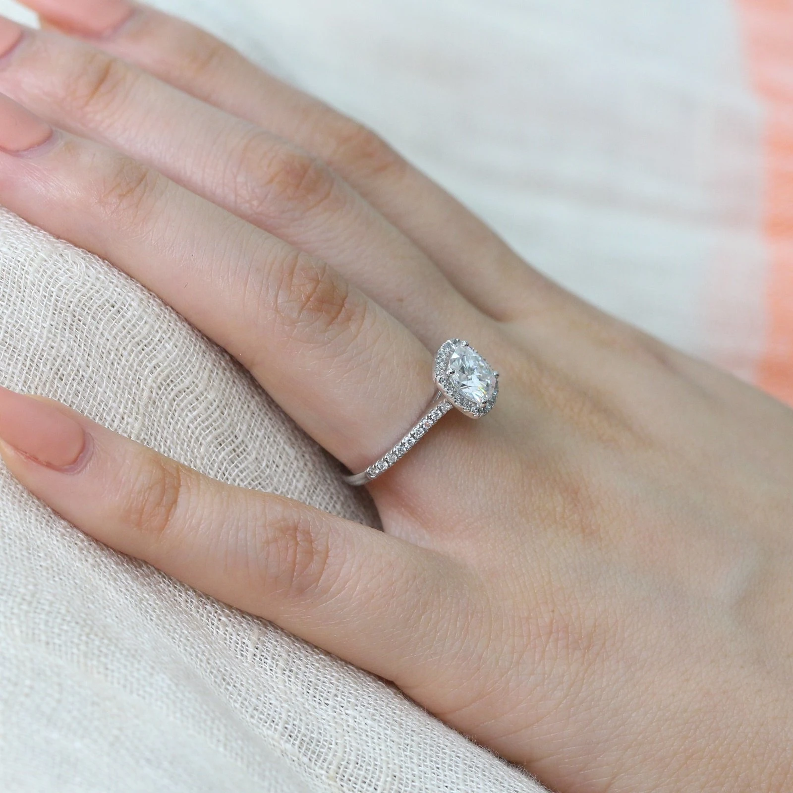 Moissanite wedding jewelry for luxury beach wedding